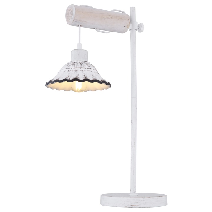 Sconto Stolní lampa JOWITA 2 bílá/černá keramika