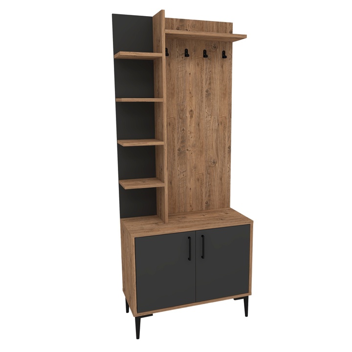 Předsíňová sestava JULENDOR antracitová/borovice 1