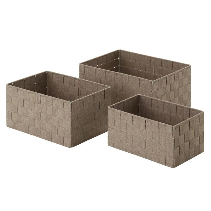 Sada úložných boxů JULIETTE hnědá, sada 3 ks 1