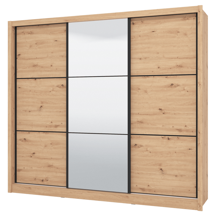 Sconto Šatní skříň se zrcadlem JULISSA III dub artisan