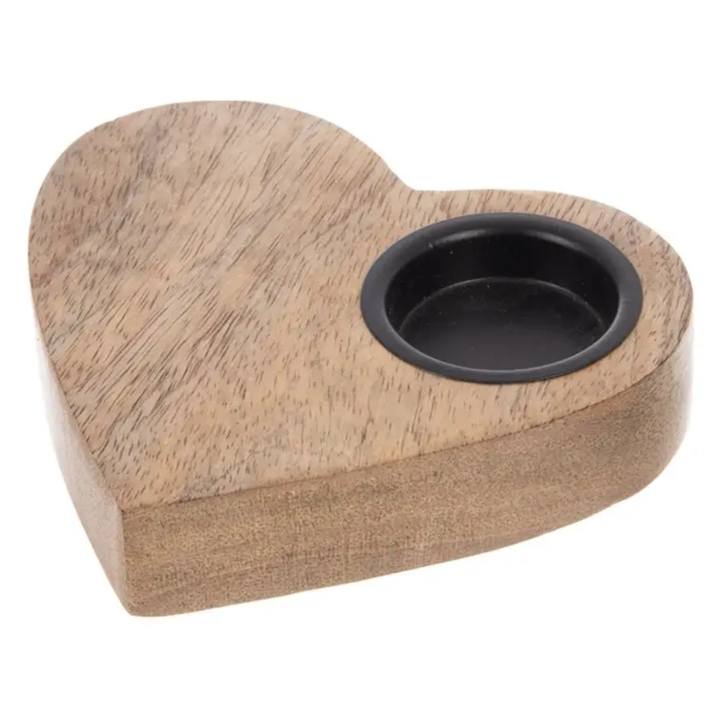 Sconto Svícen srdce KACPER mango/kov, výška 3 cm