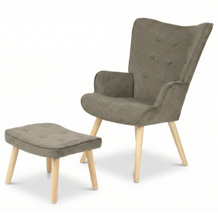 Sconto Křeslo s podnožkou KADRI béžová