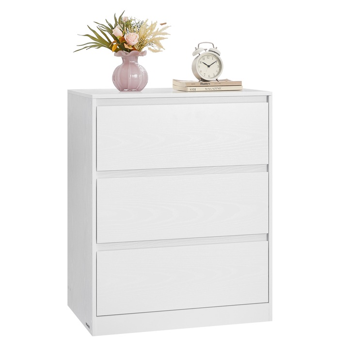 Sconto Komoda KAILYN bílá, 3 zásuvky