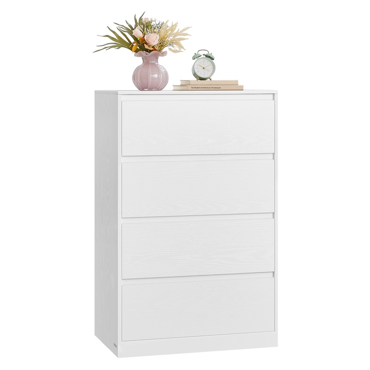 Sconto Komoda KAILYN bílá, 4 zásuvky