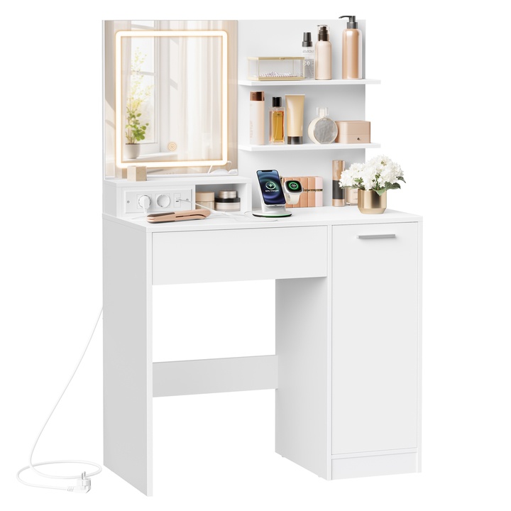 Sconto Toaletní stolek KAILYN bílá