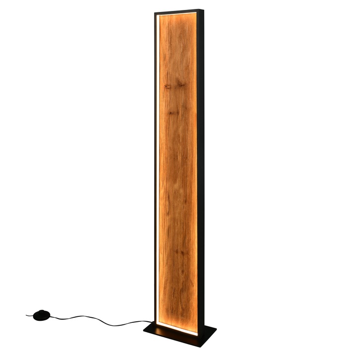 Stojací lampa KALEA černá/přírodní 1