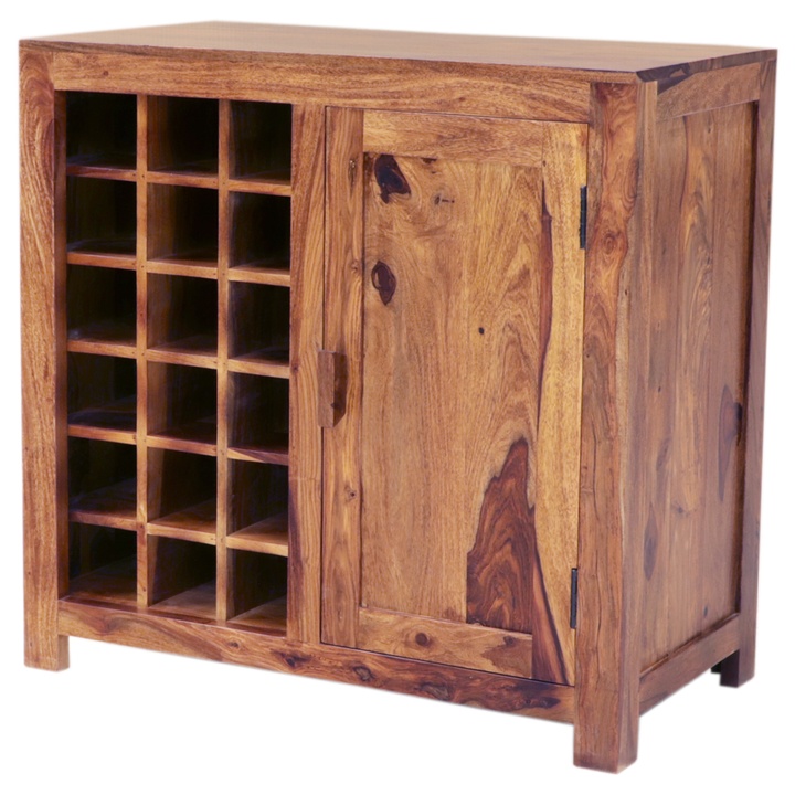 Sconto Barová skříň KALIM 2 palisandr