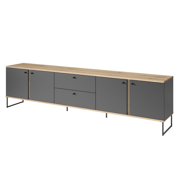 TV stolek KANDOO 2 antracitová/dub evoke 1