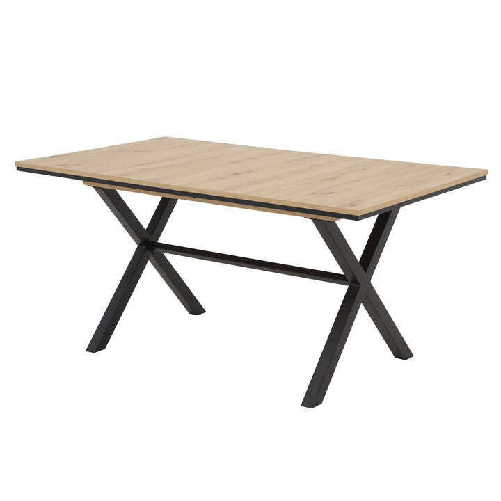 Sconto Jídelní stůl KARELA dub artisan/černá