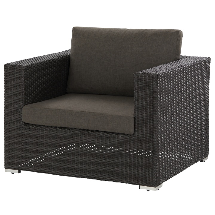 Sconto Zahradní křeslo KASIOPEA tmavě šedá