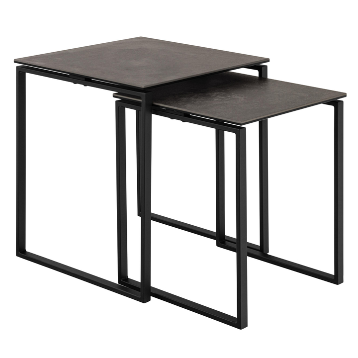 Sconto Konferenční stolek KATRINE černá/matná černá, set 2 ks