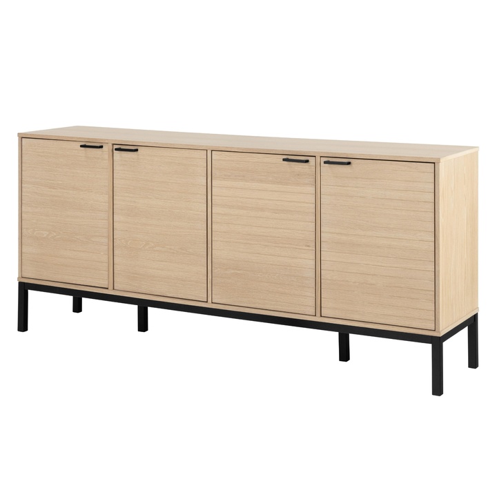Komoda KENSINGTON 180 dub/matná černá 1
