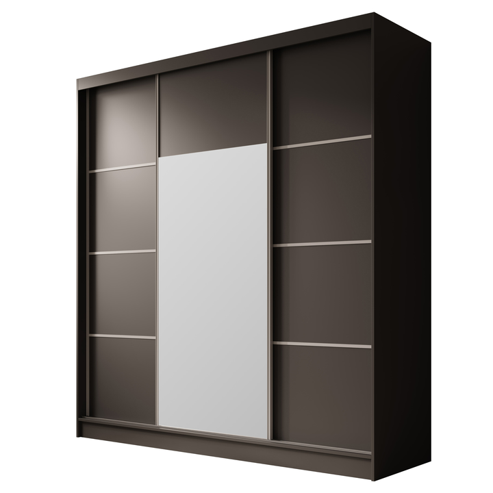Sconto Šatní skříň KEREN černá/stříbrná