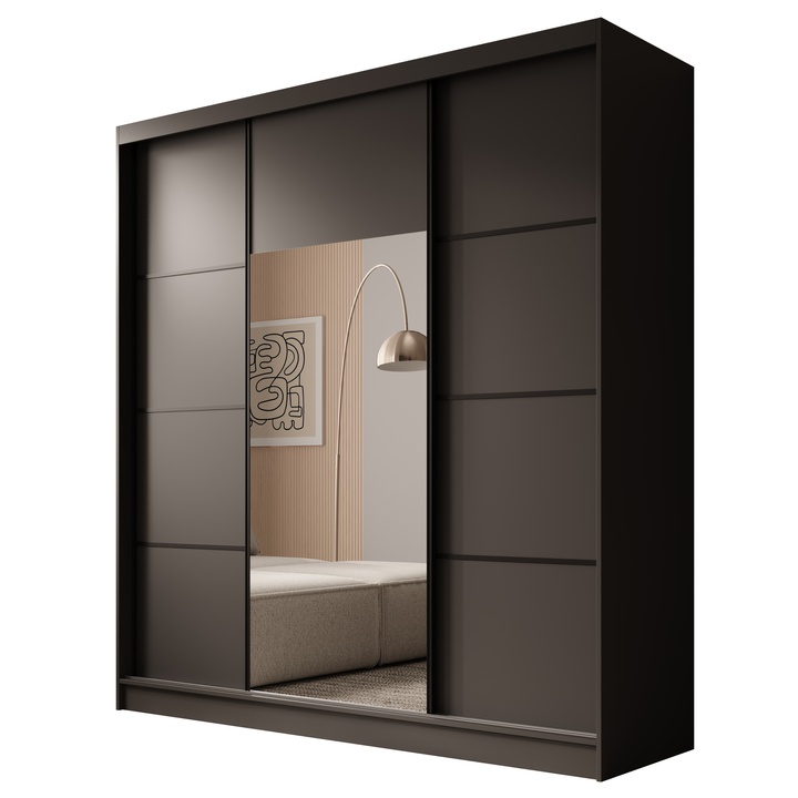 Sconto Šatní skříň KEREN černá