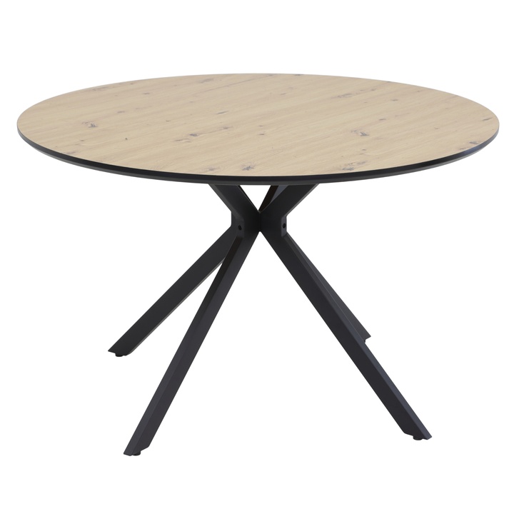 Sconto Jídelní stůl KINDU dub artisan/černá