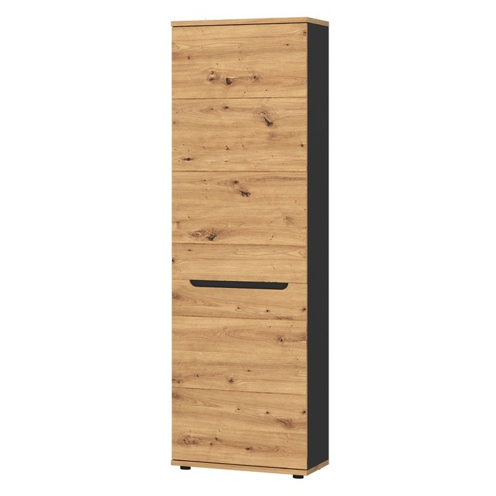 Předsíňová skříň KINGSTON dub artisan/antracitová 1