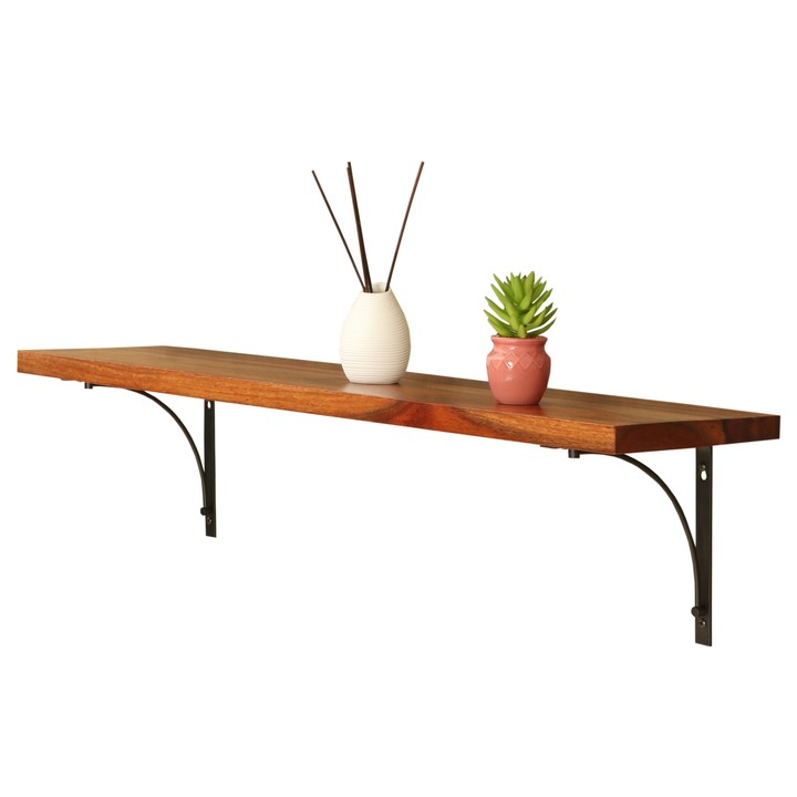 Sconto Nástěnná police KIRAL palisandr, šířka 50 cm