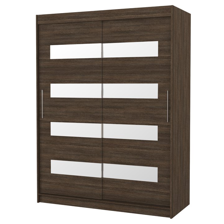 Šatní skříň KLOE čokoládově hnědá 1