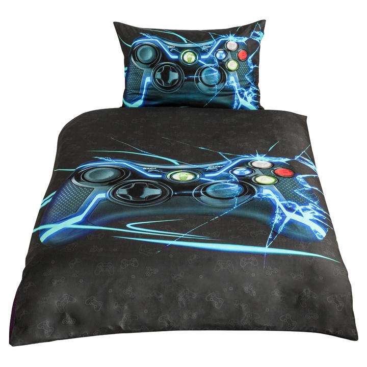 Sconto Povlečení 3D KONZOLE ČERNÁ 70x90 a 140x200 cm