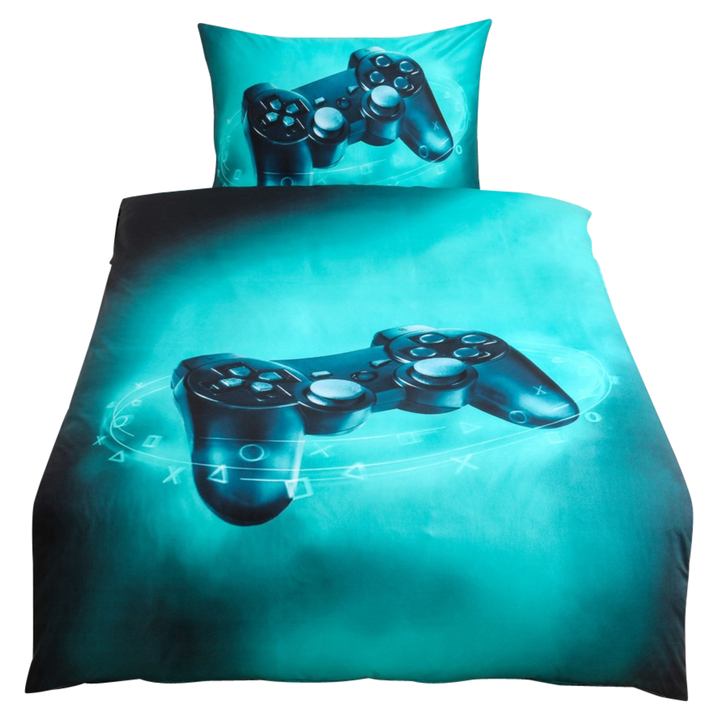 Sconto Povlečení 3D KONZOLE ZELENÁ 70x90 a 140x200 cm