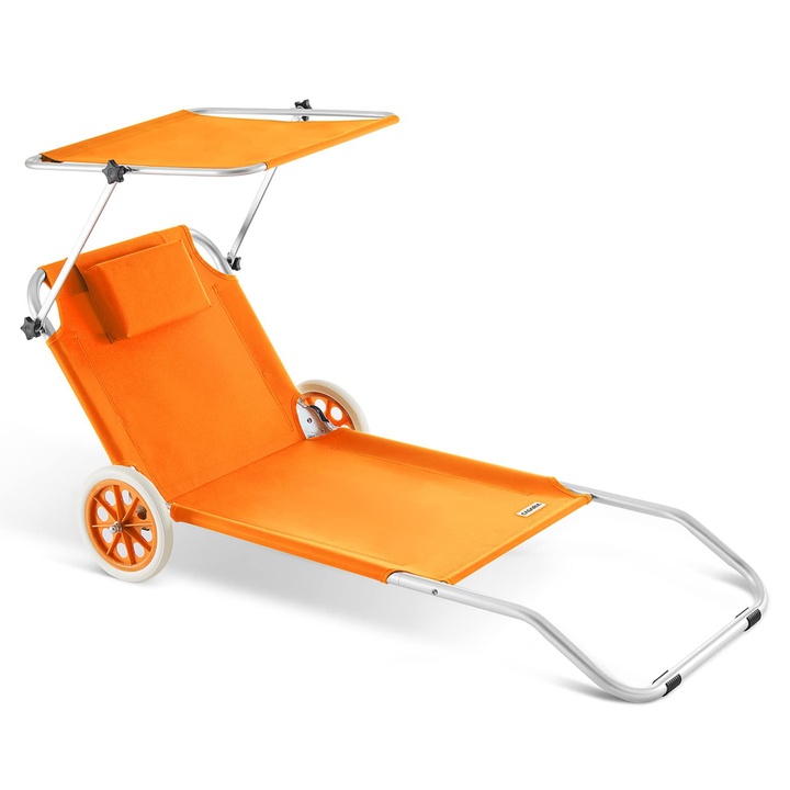Zahradní lehátko KRETA oranžová 1