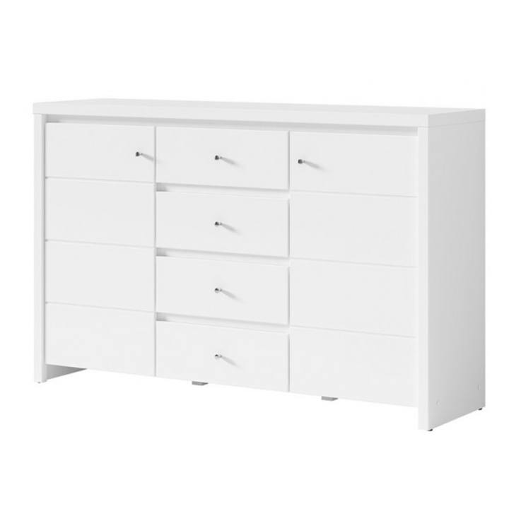 Sconto Komoda KRISTINA bílá, šířka 144 cm