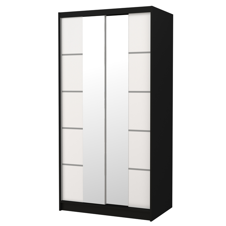 Šatní skříň KSAVERA černá/bílá 1