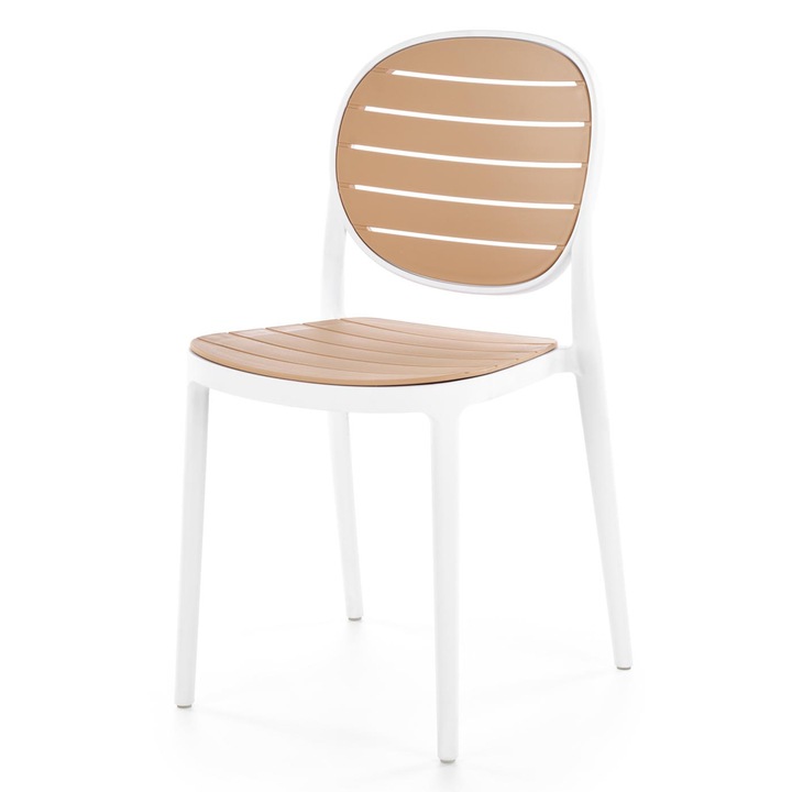 Sconto Jídelní židle KZ-529 bílá/přírodní