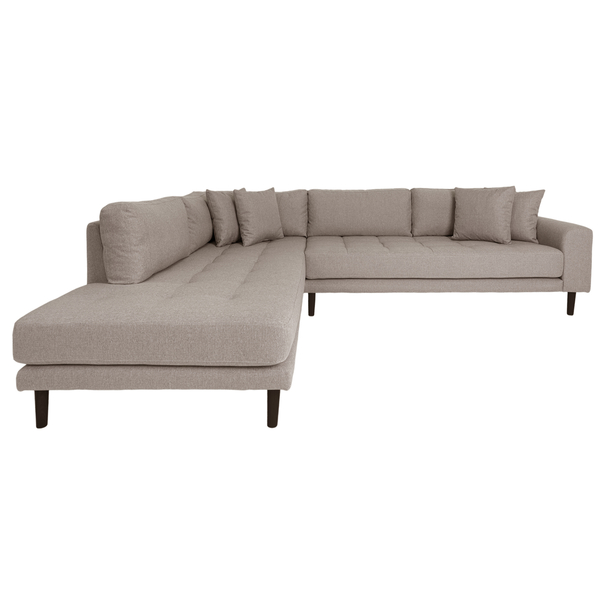 Sconto Sedací souprava LADIDO L260 levá, šedá/černá