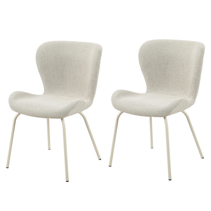 Sconto Jídelní židle LAGOS S béžová/krémová, set 2 ks