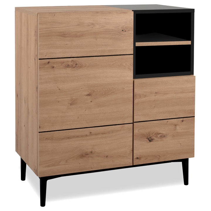 Sconto Komoda LAKKA 01A dub artisan/černá