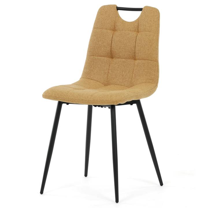 Sconto Jídelní židle LAMIN žlutá/černá