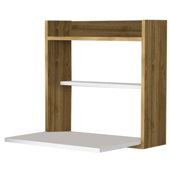 Sconto Nástěnný vyklápěcí stůl LAPTOP bílá/ořech