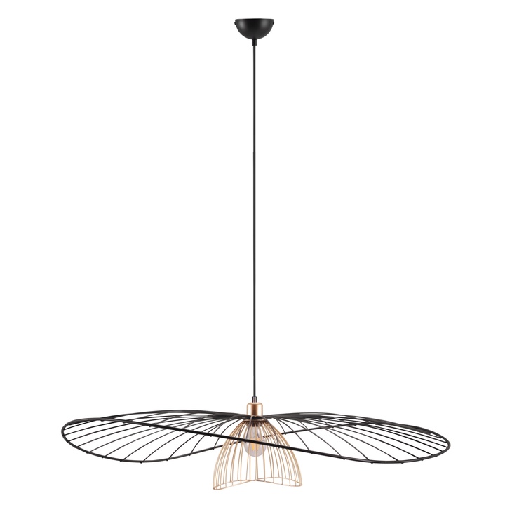 Sconto Závěsné svítidlo LAURIS černá/zlatá