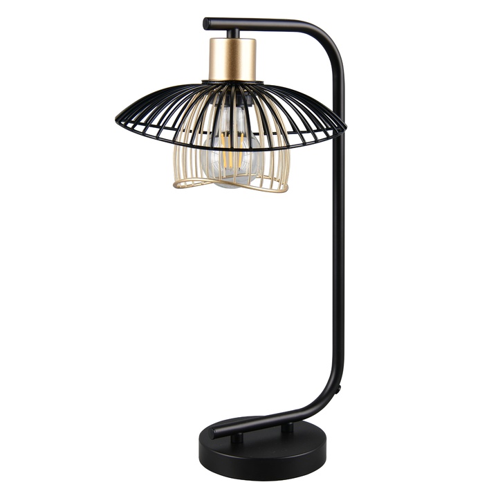 Sconto Stolní lampa LAURIS černá/zlatá