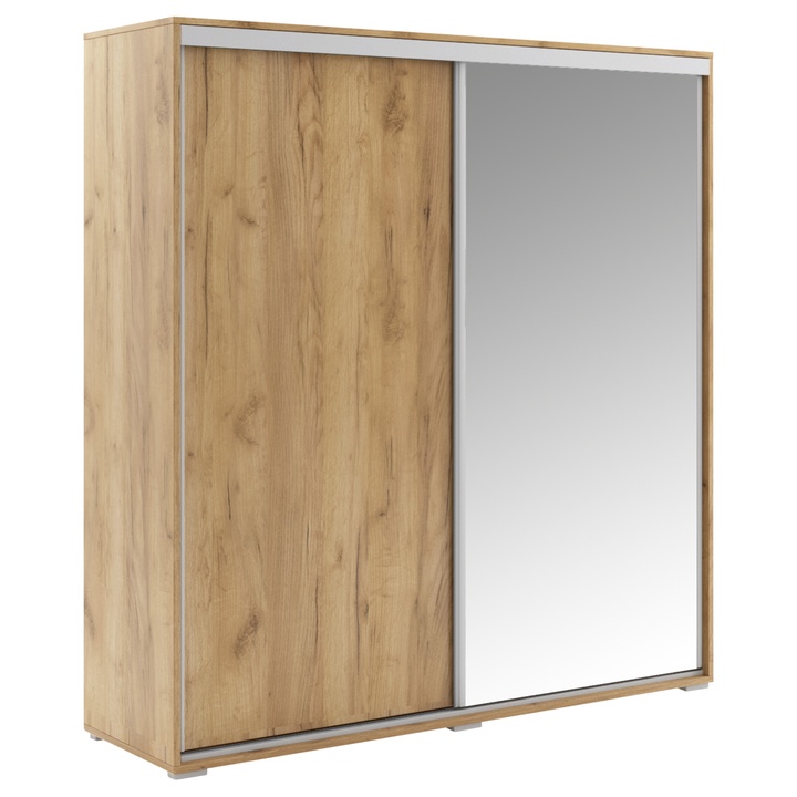 Šatní skříň LAYS 5 dub craft, šířka 100 cm, výška 245 cm 1