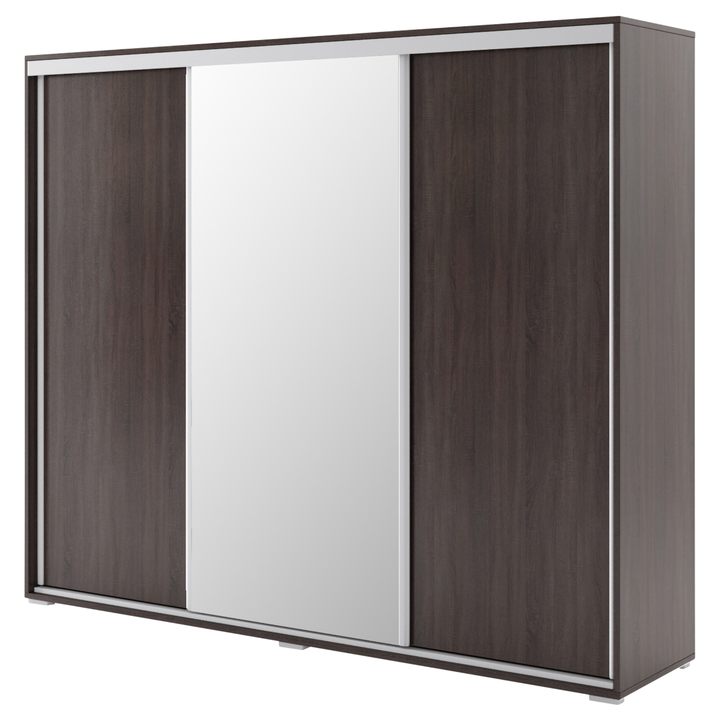 Šatní skříň LAYS 9 čokoládová, šířka 250 cm 1