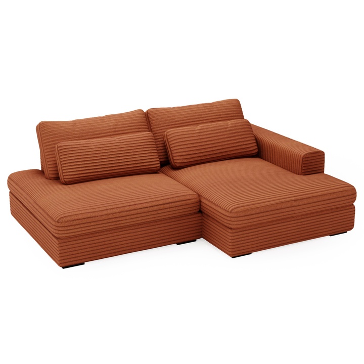 Sconto Sedací souprava LEIDA pravá, oranžová