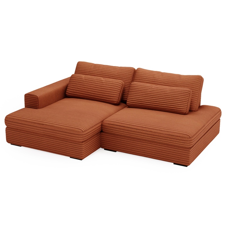 Sconto Sedací souprava LEIDA levá, oranžová