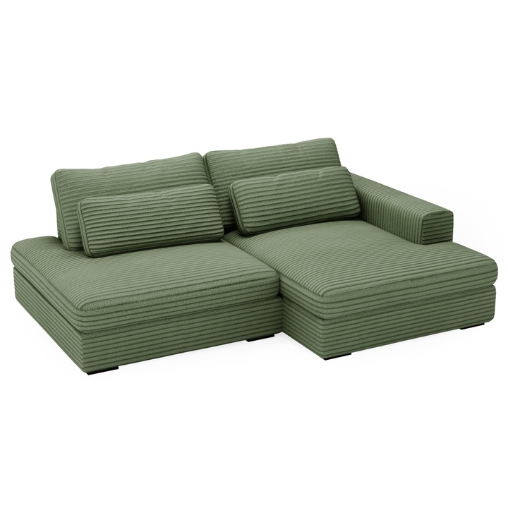 Sconto Sedací souprava LEIDA pravá, zelená