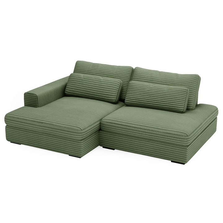 Sconto Sedací souprava LEIDA levá, zelená