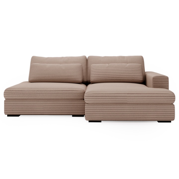 Sconto Sedací souprava LEIDA pravá, hnědá