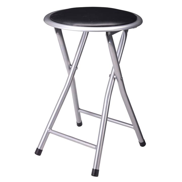 Sconto Skládací stolička LENA černá/chrom