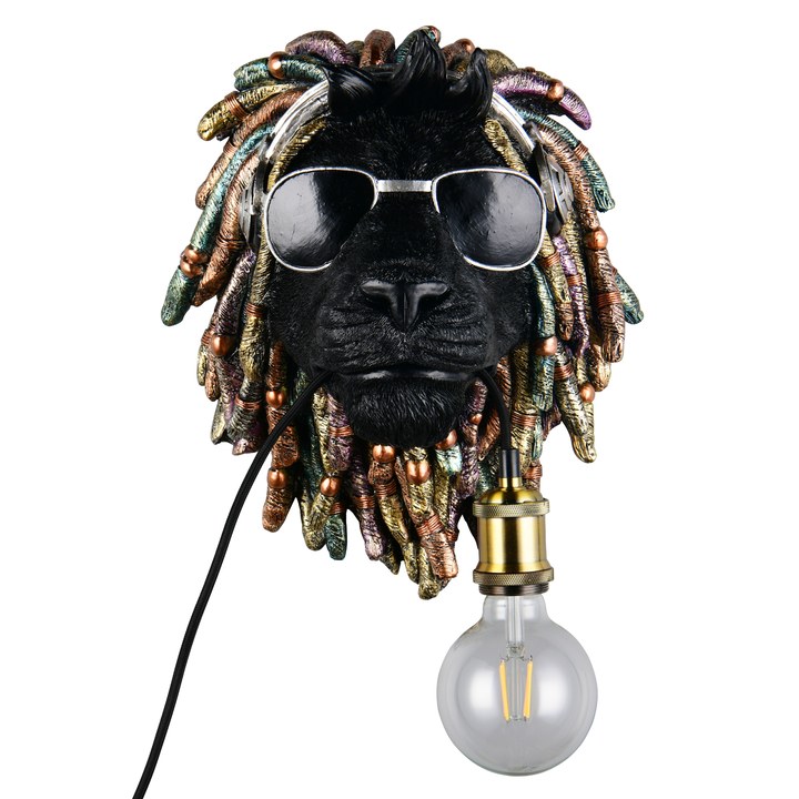 Sconto Nástěnné svítidlo LEO černá/vícebarevná