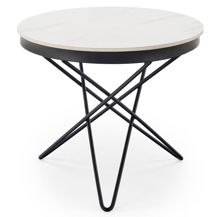 Sconto Konferenční stolek  LIALO 2 bílý mramor/černá