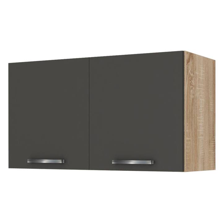 Sconto Horní skříňka LIGHT 90 dub sonoma/antracitová