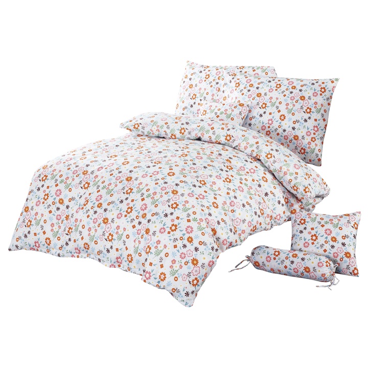 Sconto Set ložního prádla LILY bílá/oranžová, 8 ks