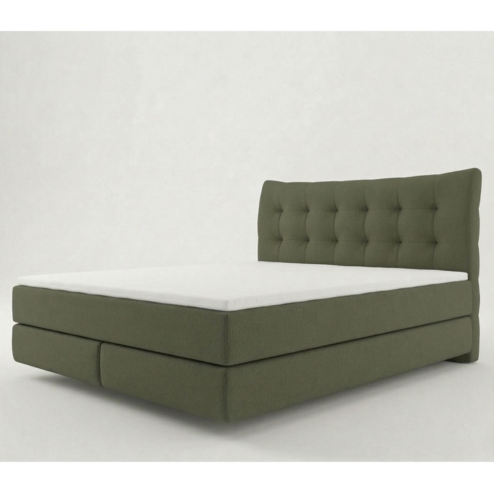Postel boxspring LIMONE olivová, 160x200 cm 1