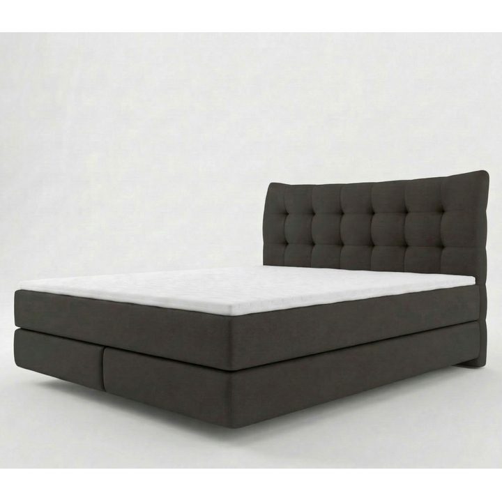 Postel boxspring LIMONE tmavě šedá, 180x200 cm 1