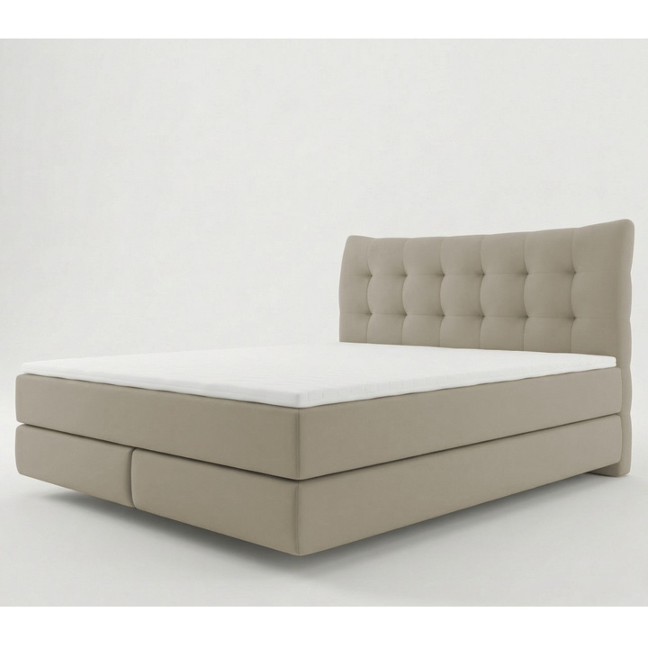 Sconto Postel boxspring LIMONE šedobéžová, 180x200 cm
